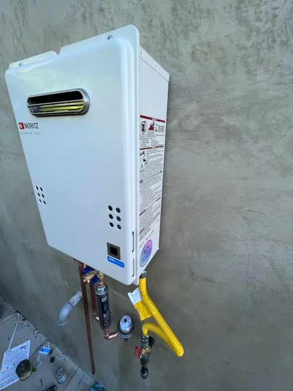 Tankless water heater installation for Park East homes