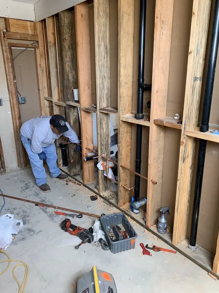 Commercial rough-in plumbing for Water Heater Replacement in Park East